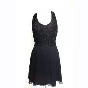 Bieff Basix black beaded mini dress sleeveless